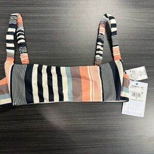 O'Neill Multicolor Striped Swim Top Sz S NWT